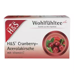 H&S Mirtillo rosso-Ciliegia acerola con vitamina C Fbtl., 20X2,8 g
