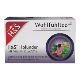 H&S Sambuco con Vitamina C e Zinco Bustine Filtro, 20X2,5 g