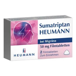 Sumatriptan Heumann per lemicrania 50 mg compresse rivestite con film, 2 pz