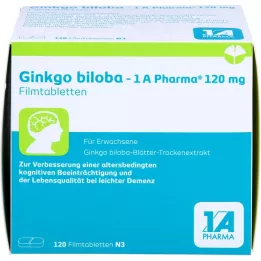 GINKGO BILOBA-1A Pharma 120 mg compresse rivestite con film, 120 pz