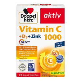 Compresse Doppelherz Vitamin C 1000 + D3 + Zinc Depot, 30 pz