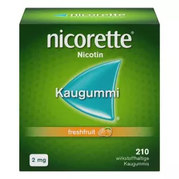 NICORETTE 2 mg di gomma da masticare alla frutta fresca, 210 pezzi