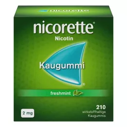 NICORETTE Gomma da masticare alla menta fresca da 2 mg, 210 pz