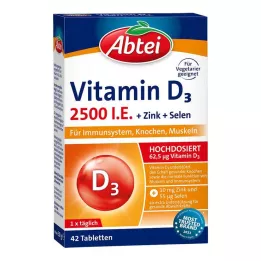 ABTEI Vitamina D3 2500 UI compresse + zinco + selenio, 42 pz