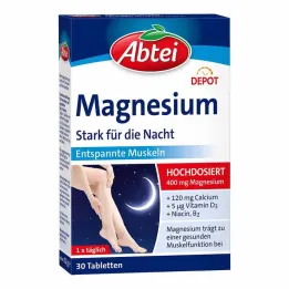 Abbey Magnesium Strong per le compresse di Depot notturno, 30 pz