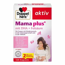DOPPELHERZ Mama plus con DHA+Acido Folico Capsule, 120 pz