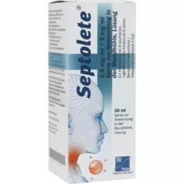 SEPTOLETE 1,5 mg/ml + 5mg/ml spr.z.i.d.mundhö., 30 ml