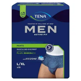 TENA® MEN ACTIVE FIT Pantaloni Plus blu L/XL per incontinenza, 10 pezzi