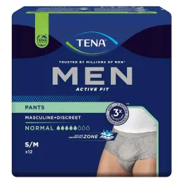 TENA® MEN ACTIVE FIT Pantaloni Normali grigi S/M per incontinenza, 12 pezzi