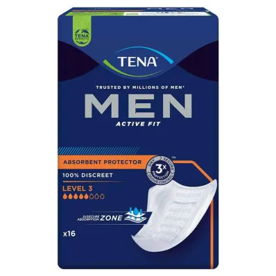 TENA® MEN ACTIVE FIT Assorbenti per incontinenza livello 3, 16 pezzi
