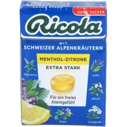 RICOLA o.Z.Box caramelle extra forti al mentolo e al limone, 50 g