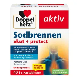 Doppelherz bruciore di stomaco acuto + proteggere compresse masticabili, 40 pz