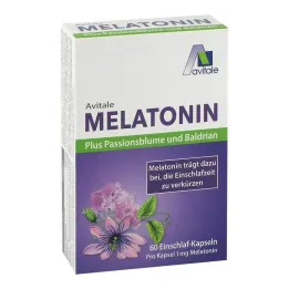 Capsule di melatonina + passiflora + valeriana, 60 pz