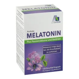 Capsule di melatonina + passiflora + valeriana, 120 pezzi