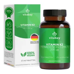Vitamina K2 200 µg MK-7 compresse vegane, 240 pz