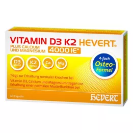 VITAMIN D3 K2 Hevert plus Ca Mg 4000 IE/2 capsule, 60 pz