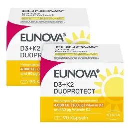 Eunova Duoprotect D3 + K2 4000 UI / Capsule da 80 µg, 2x90 pz