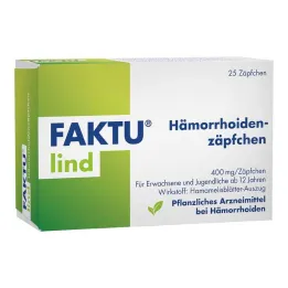 FAKTU Supposte per emorroidi Lind con amamelide, 25 pezzi