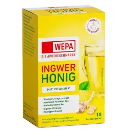 Wepa Zenzero + Miele + Vitamina C in Polvere, 10X10 g