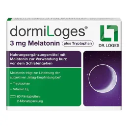 Dormiloges 3 mg di melatonina più triptofano compresse rivestite con film, 60 pz