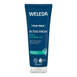 Weleda for Men Active Fresh 3in1 Gel doccia, 200 ml