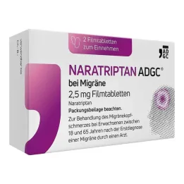 NARATRIPTAN ADGC® per lemicrania 2,5 mg compresse rivestite con film, 2 pz