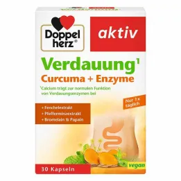 Doppelherz Digestion Curcuma + Capsule di enzimi, 30 pz