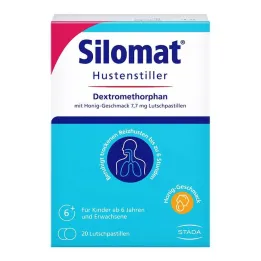 Silomat destrometorfano sedativo della tosse al gusto di miele, 20 pz
