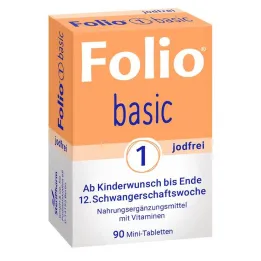 Folio 1 basic compresse rivestite con film senza iodio, 90 pz