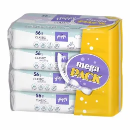 Bella baby Happy salviettine umidificate sensibili, 4x56 pezzi