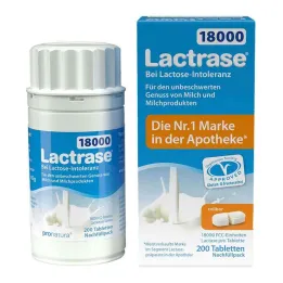 Lactrase 18.000 FCC compresse ricarica divisibile, 200 pezzi