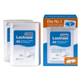 Lactrase 32.000 Fcc compresse divisibili in dispenser (2x40 pezzi)