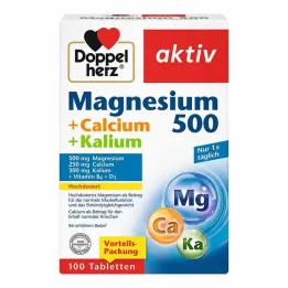 Doppelherz Magnesio 500 + Calcio + Potassio compresse, 100 pezzi