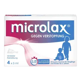 Clisteri con soluzione rettale Microlax con collo tubo corto, 4 pezzi