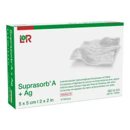 Suprasorb A+ Ag Antimik.Cal.Alginato impacco 5x5 cm, 10 pz