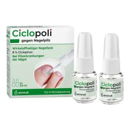 Ciclopoli contro le micosi delle unghie, 2X6,6 ml