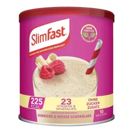 Polvere Slim Fast lampone + cioccolato bianco, 365 g