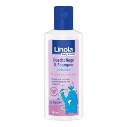 Linola Baby & Cura della doccia per bambini & Shampoo sensibile (200 ml)