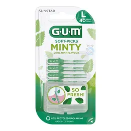 GUM Plettri morbidi Minty grandi, 40 pz