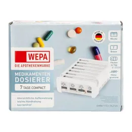 Wepa settimanale compatto da 7 giorni bianco, 1 pz