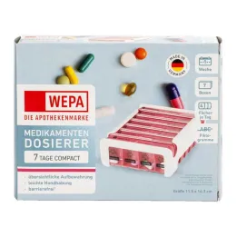 Wepa settimanale compatto 7 giorni bianco / rosa, 1 pezzo