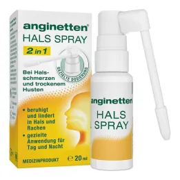 Anginette spray per la gola 2 in 1 adulti, 20 ml