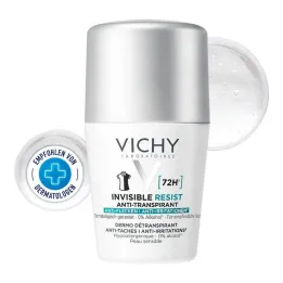 Vichy Deodorante Roll-on 72h Antimacchia Invisibile, 50 ml
