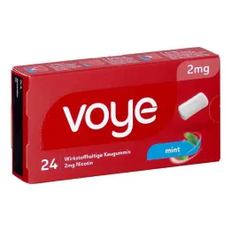 Voye Mint 2 mg di gomma da masticare principio attivo con nicotina (24 pezzi)