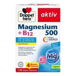 Doppelherz Magnesium 500 + B12 Compresse Depot a 2 fasi, 120 pz