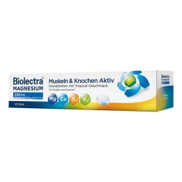 Biolectra Magnesium 250 mg Muscoli & Ossa Active Compresse masticabili, 30 pz