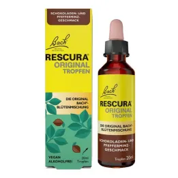 Fiori di Bach originali Rescura gocce cioccolato menta analcolica, 20 ml