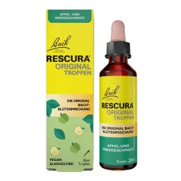 Fiori di Bach originali Rescura gocce menta mela senza alcool, 20 ml