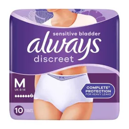 Pantaloni per incontinenza Always Discreti plus M, 10 pz