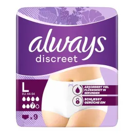 Pantaloni per incontinenza Always Discreti Plus L, 9 pz